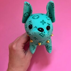 Bulldog keychain and purse charm